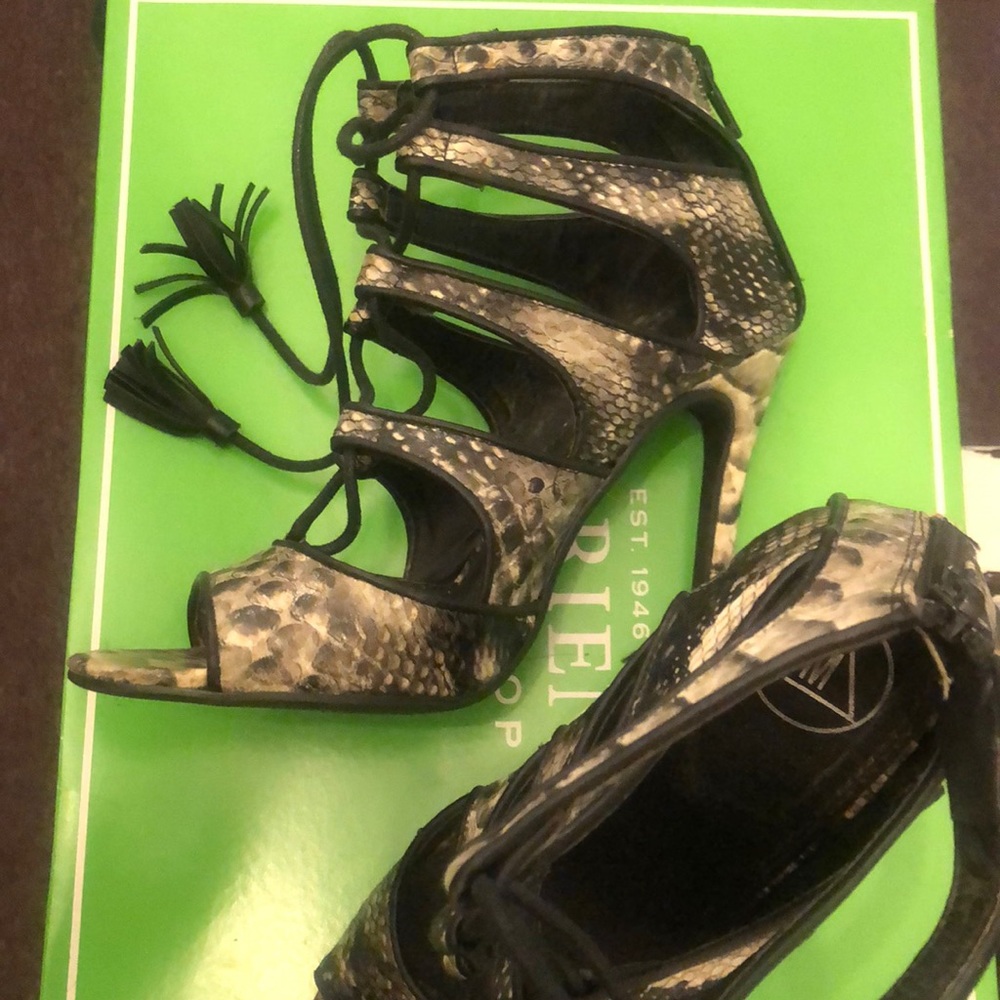 Strappy Snake print Heels